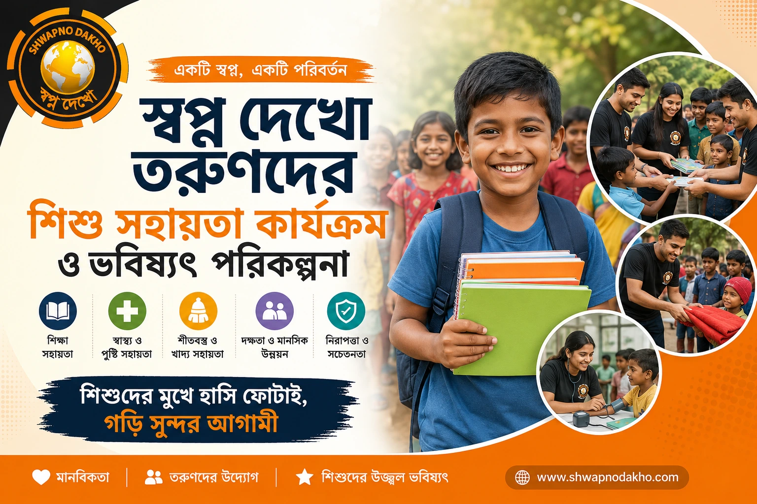স্বপ্ন দেখো তরুণদের শিশু সহায়তা কার্যক্রম ও ভবিষ্যৎ পরিকল্পনা